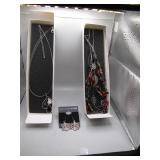 2 Lia Sophia Necklaces & Snowflake Earrings