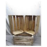 3 Rustic Wooden Crates