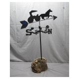 Rustic Weather Vane With Horse Design
