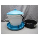 Poultry Feeder and Water Bowl Set
