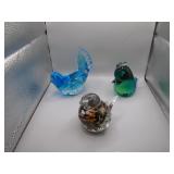 Murano-Style Art Glass Birds Collection
