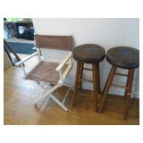 2 Stools and Director's Chair