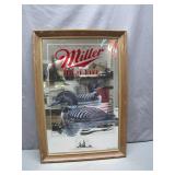 Miller High Life Mirror Sign, Common Loon Scene