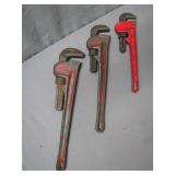 3 Heavy Duty Pipe Wrenches