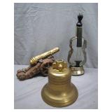 Brass Bell, Violin Sculpture, and Cannon...
