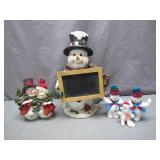 Festive Snowman Figurine Collection