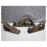 3 Wooden Jack Hand Planes