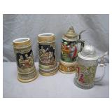 4 German-Style Steins