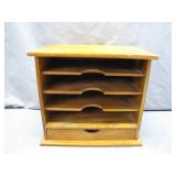 Wooden Desk Organizer With Four Shelves