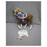 Toy Horse Figurine with Accessories