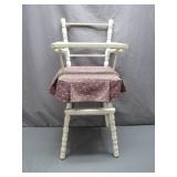 Wooden High Chair With Decorative Cover
