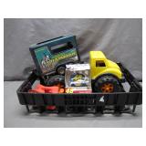 Toy Trucks and Cars in Tray