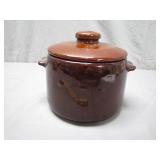 West Bend Brown Ceramic Lidded Crock