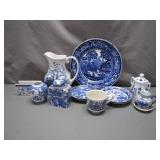 Blue and White Porcelain Dinnerware Collection