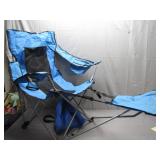 Collapsible Blue Reclining Camp Chair