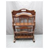 Three-Tier Wooden Magazine Rack