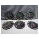6 Fenton Carnival Glass Plates