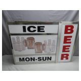Ice Cold Beer Bar Sign With Frame