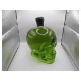 Skull Glass Decanter with Green Liquid
