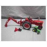 Farmall Toy Tractor With Accessories