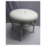 Round Metal Vanity Stool With Cushion