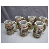 6 Budweiser Clydesdales Mugs