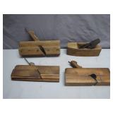 4 Wooden Hand Planes