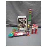 Pez Dispenser Lot with Porcelain Doll
