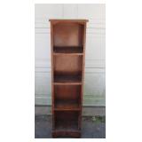 Wooden Four-Shelf Narrow Bookcase