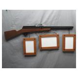 Decorative Rifle with Hanging Photo Frames