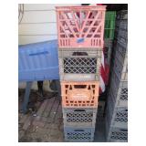 5 Plastic Branded Milk Crates