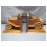 Wooden Model Car Bookends Set