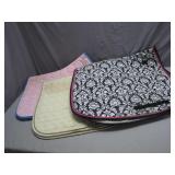 3 Used Equestrian Saddle Pads