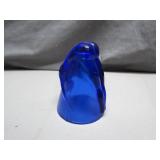 Cobalt Blue Glass Bottom's Up Shot Glass