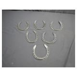 6 Iron Horseshoes