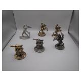 6 Handcrafted Metal Figurines