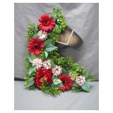 Wooden Horse Head Wall Decor with Florals