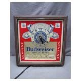 Budweiser Electric Wall Clock Display