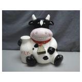 Cow-Themed Milk Jar Cookie Jar