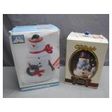 2 Ceramic Snowman Cookie Jars