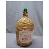 Decorative Rolim Basket-Wrapped Wine Jug