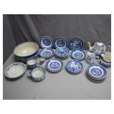 Blue-and-White Porcelain Dinnerware Collection