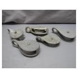 5 Galvanized Pulley Blocks