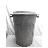 Durable Black Plastic Trash Can With Lid