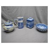 Blue and White Pottery Pieces