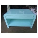 Solid Display Table in Aqua Finish