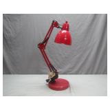 Adjustable Red Task Lamp With Flexible Arms