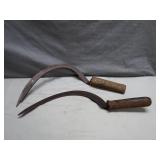 Hand-Forged Iron Harvest Sickles
