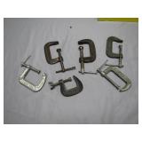 Metal C-Clamps, Various Sizes