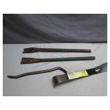4 Vintage Pry Bars